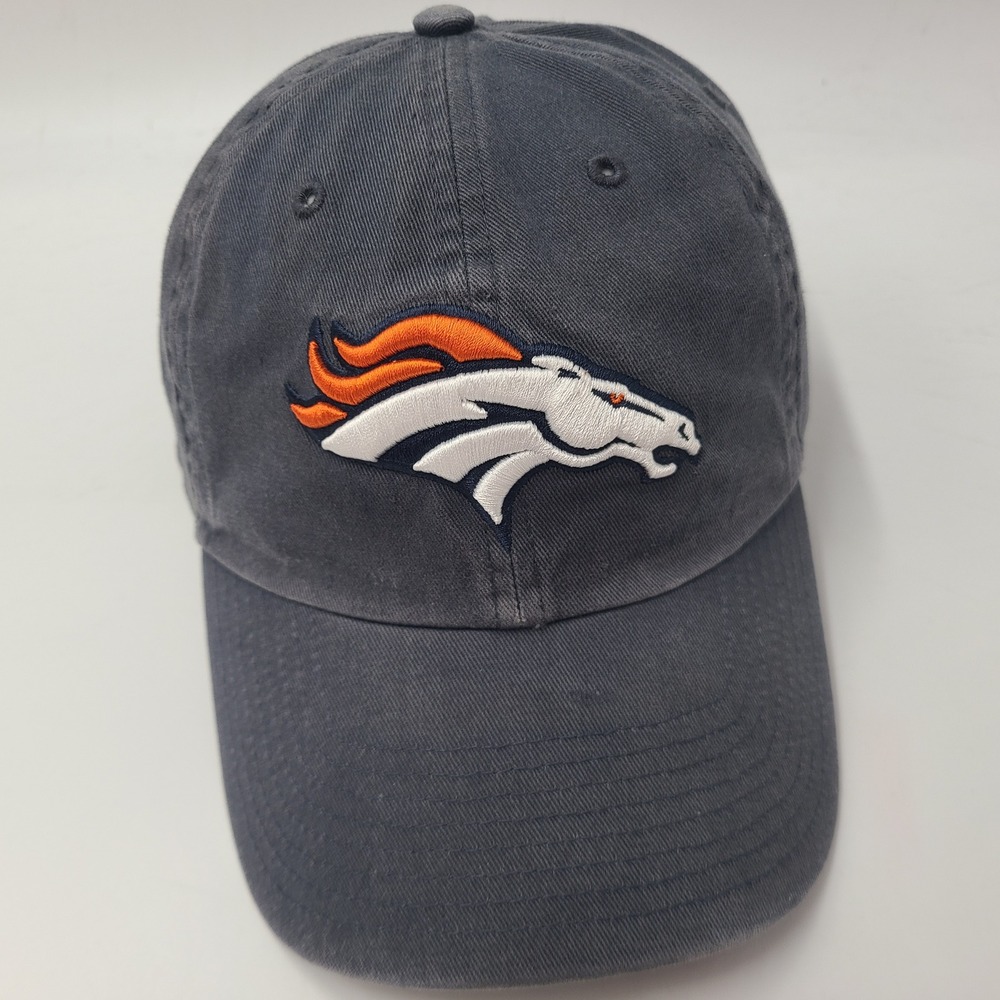 Denver Broncos Hat Strapback 47 Brand Clean Up Blue Orange NFL Football Logo Men